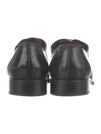 Giorgio Armani Embossed Leather Oxfords