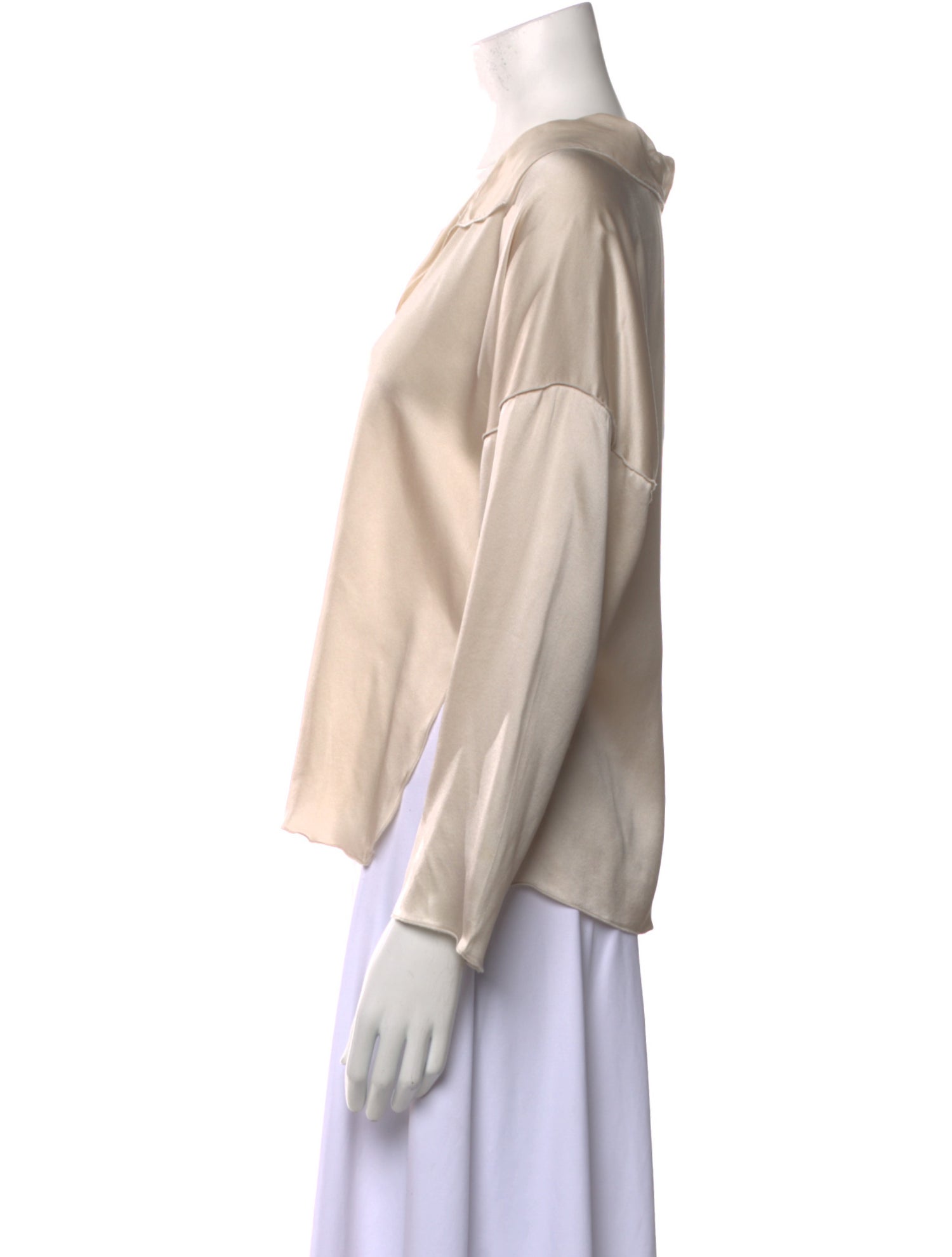 Giorgio Armani Silk V-Neck Blouse