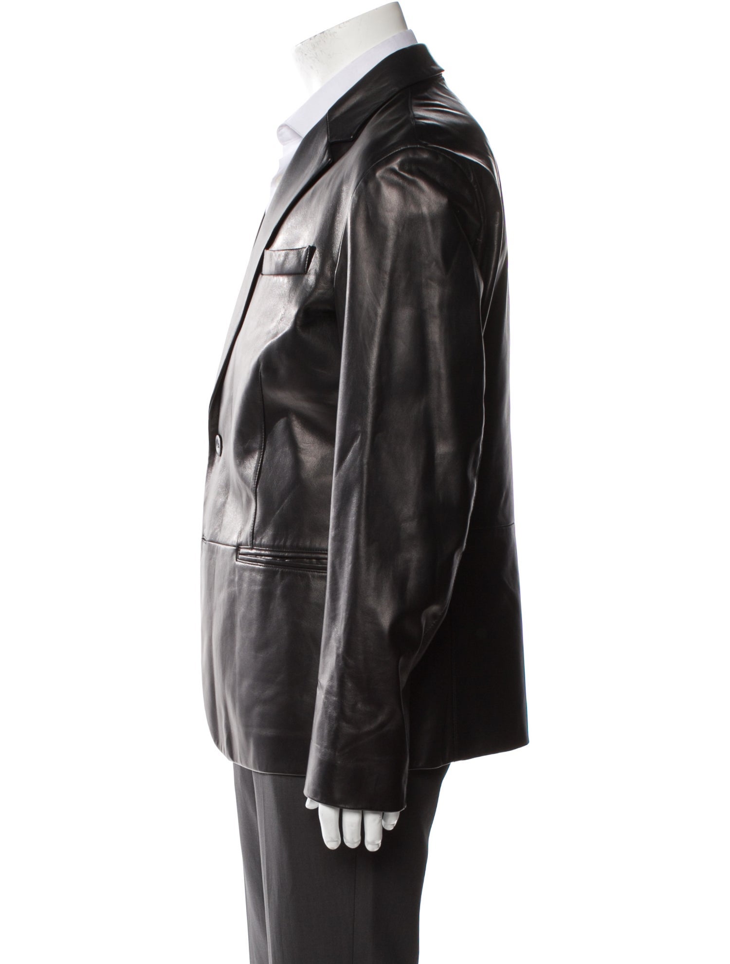 Giorgio Armani Lamb Leather Overcoat