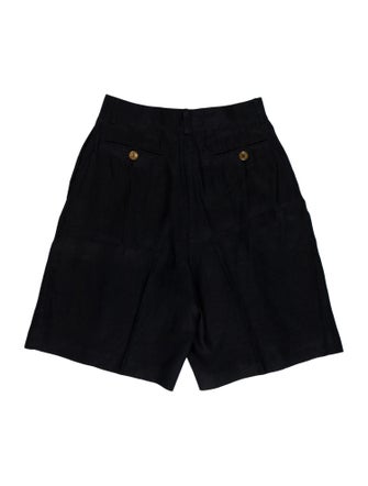 Giorgio Armani Linen Flat Front Shorts