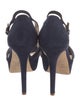 Giorgio Armani Suede Cutout Accent T-Strap Pumps