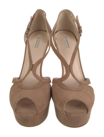 Giorgio Armani Suede T-Strap Pumps