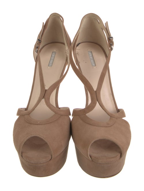 Giorgio Armani Suede T-Strap Pumps