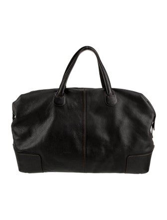 Giorgio Armani Leather Weekender Bag