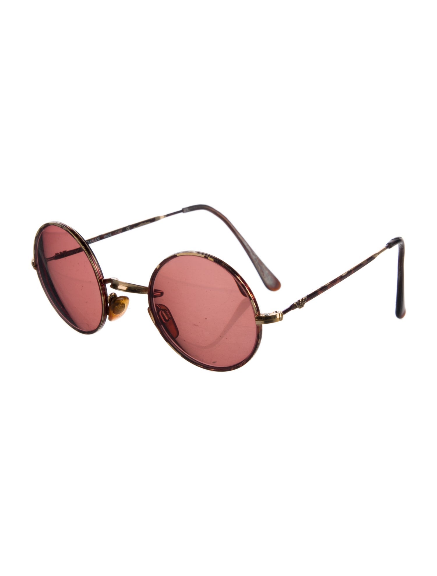 Giorgio Armani Round Mirrored Sunglasses
