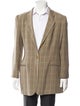 Giorgio Armani Wool Plaid Print Blazer