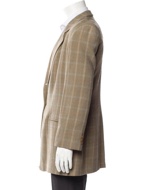 Giorgio Armani Wool Plaid Print Blazer