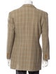Giorgio Armani Wool Plaid Print Blazer