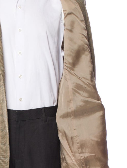 Giorgio Armani Wool Plaid Print Blazer