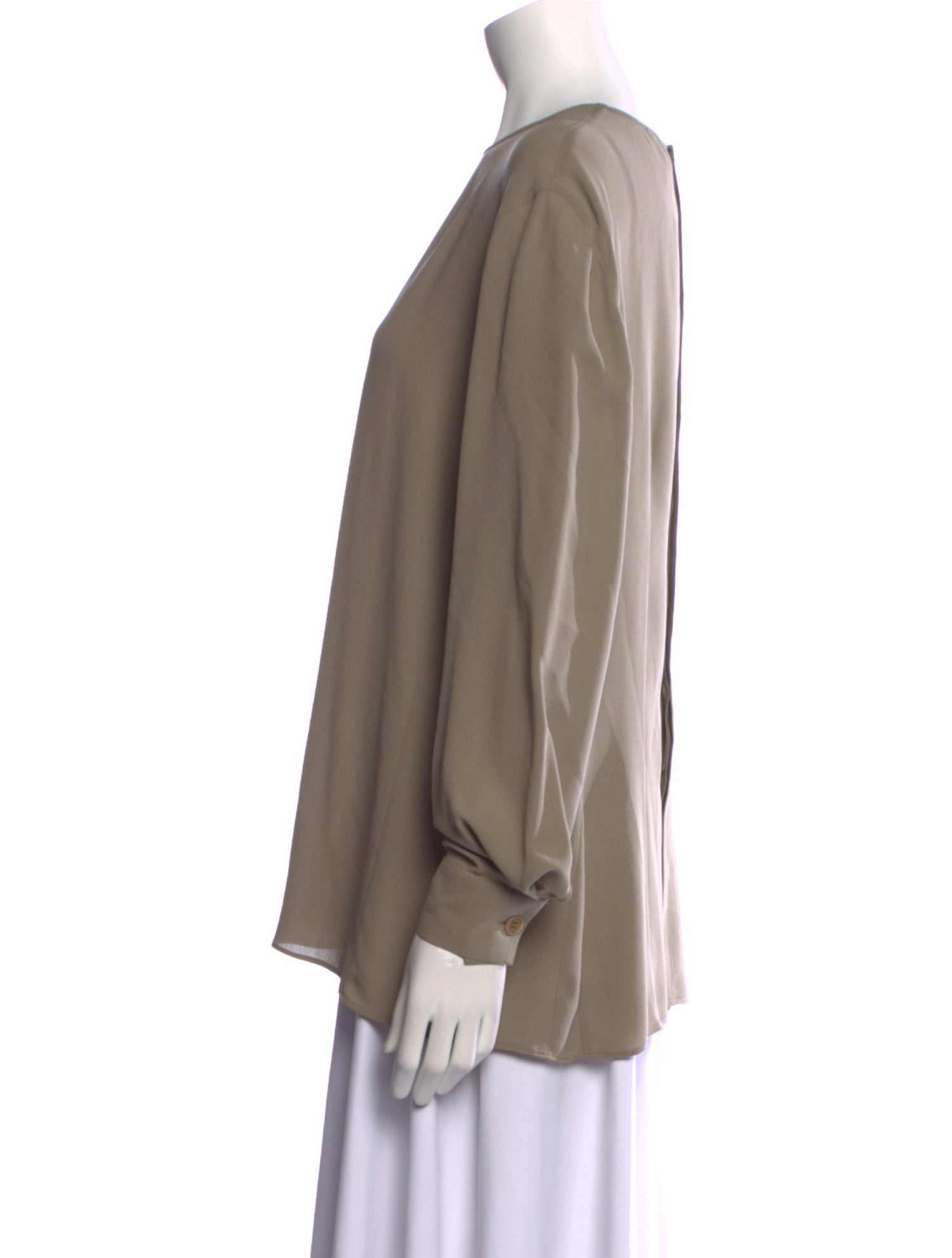 Giorgio Armani Silk Bateau Neckline Blouse