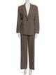 Giorgio Armani Wool Plaid Print Pantsuit