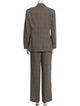 Giorgio Armani Wool Plaid Print Pantsuit