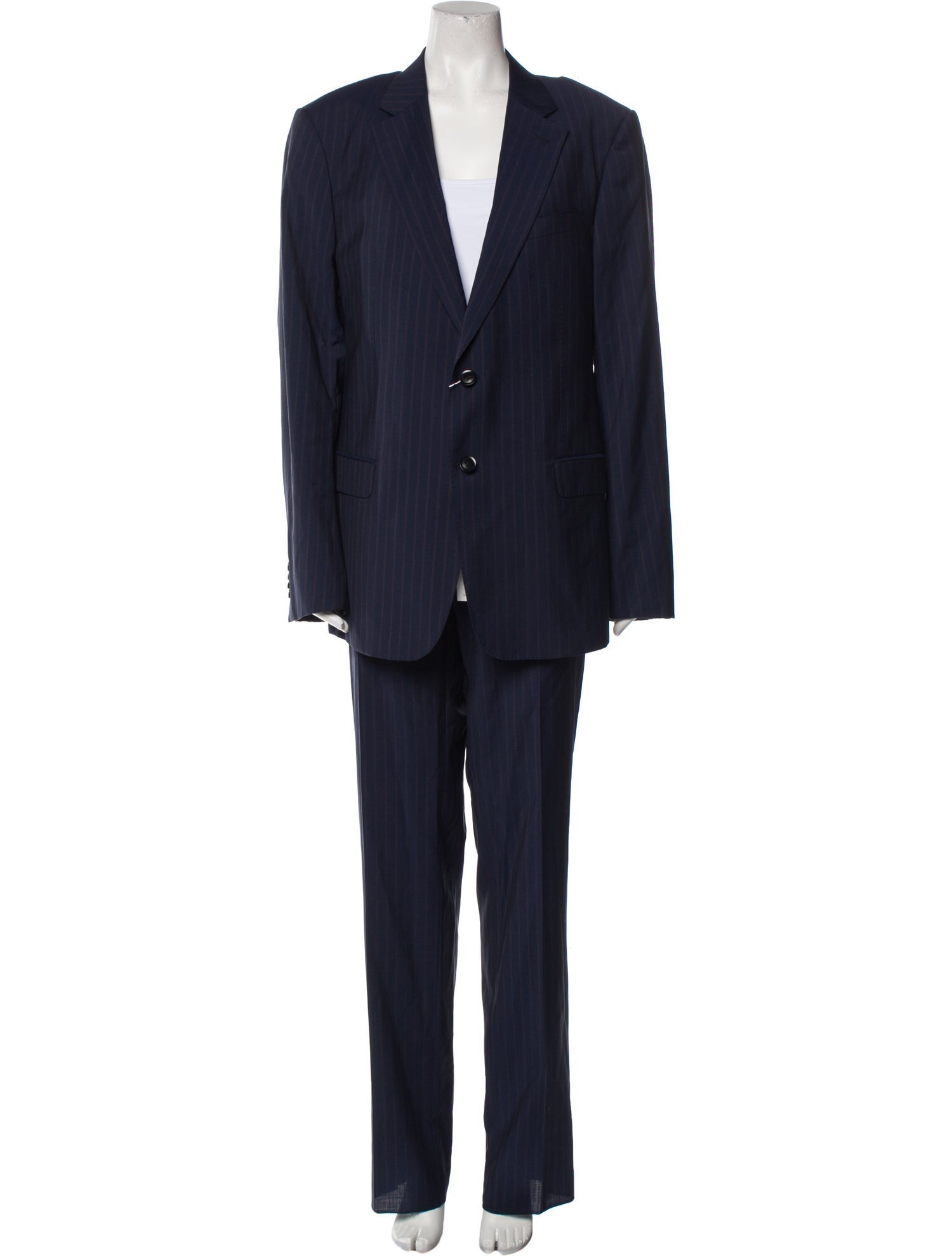 Giorgio Armani Virgin Wool Striped Pantsuit w/ Tags