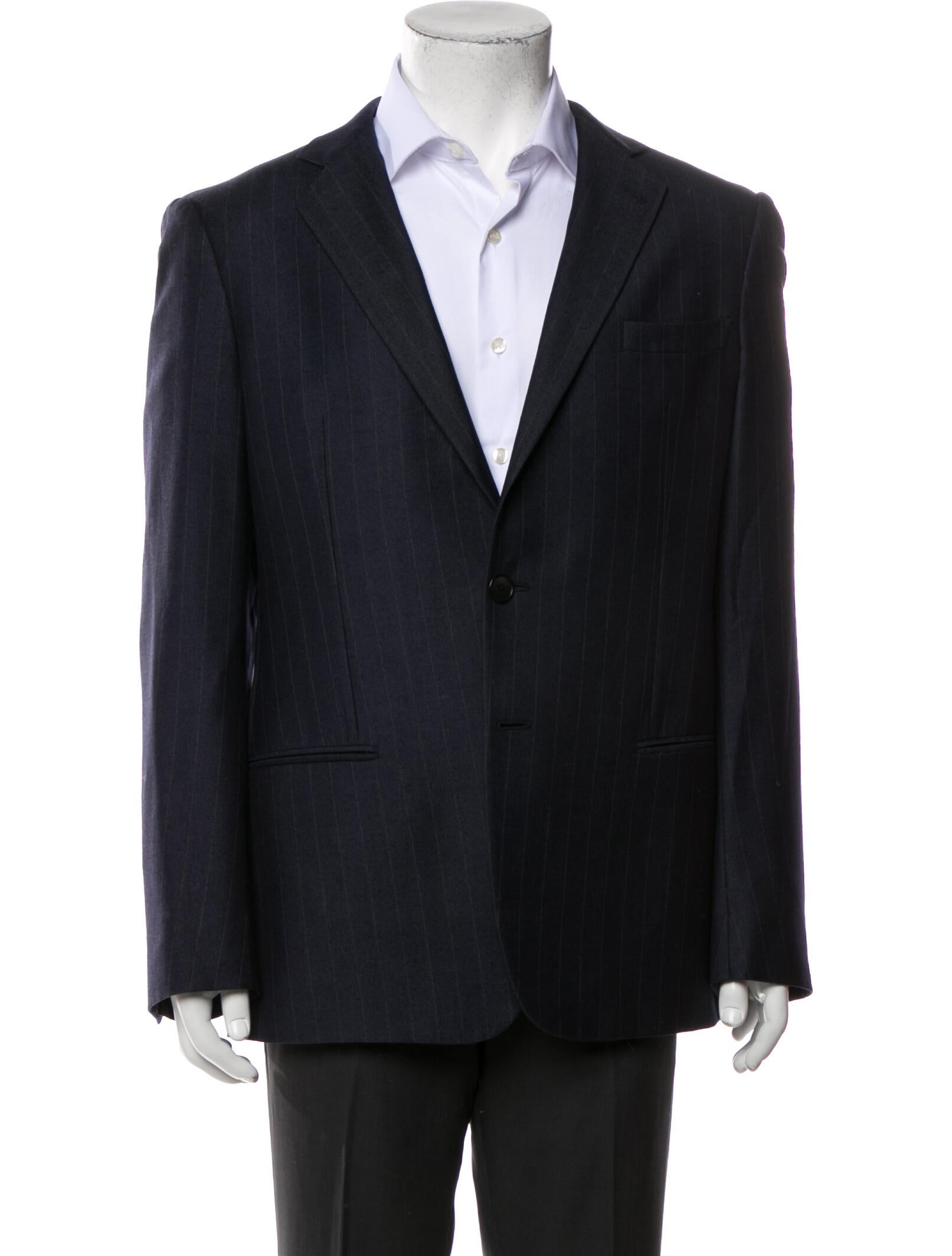 Giorgio Armani Virgin Wool Striped Blazer