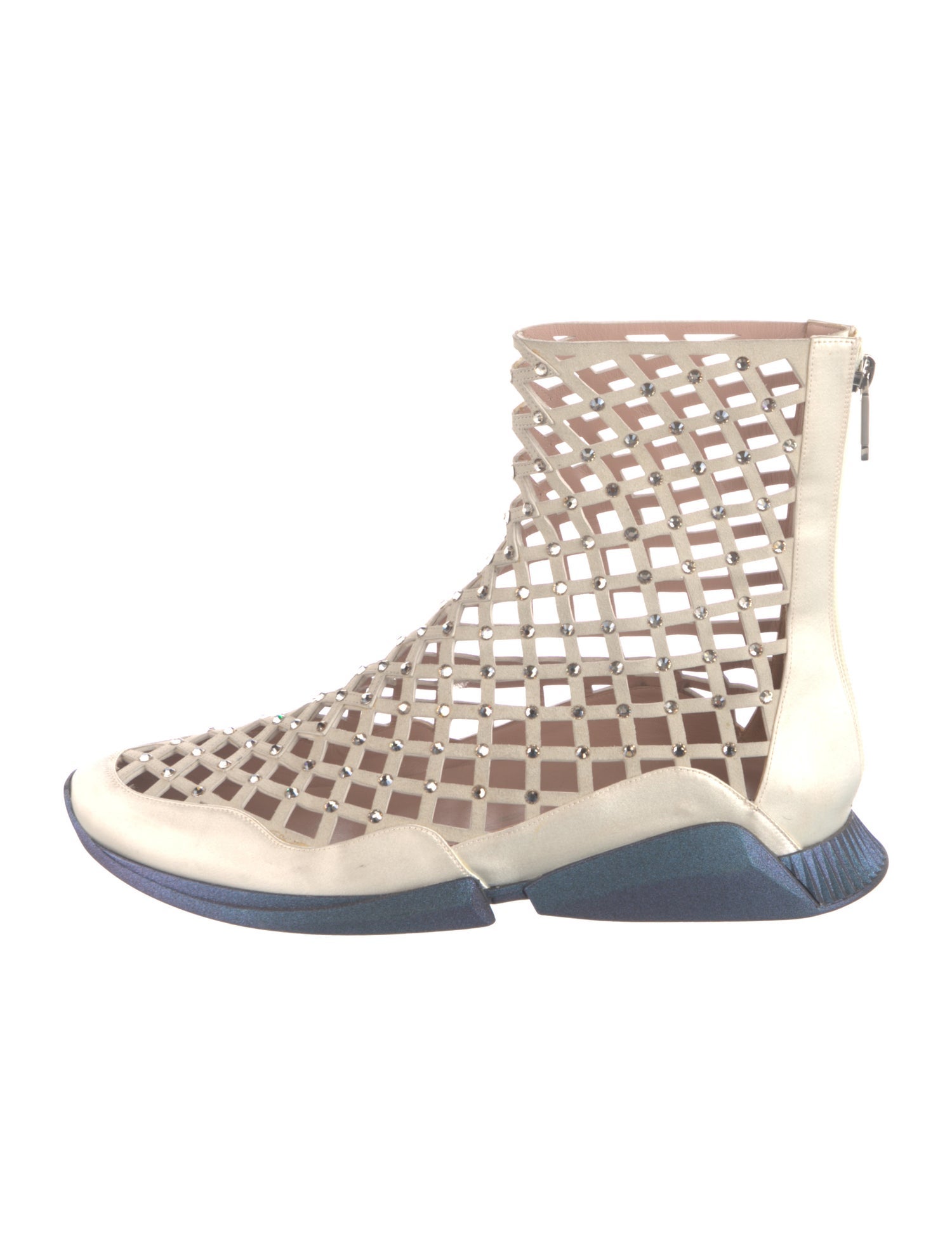 Giorgio Armani Leather Colorblock Pattern Boots