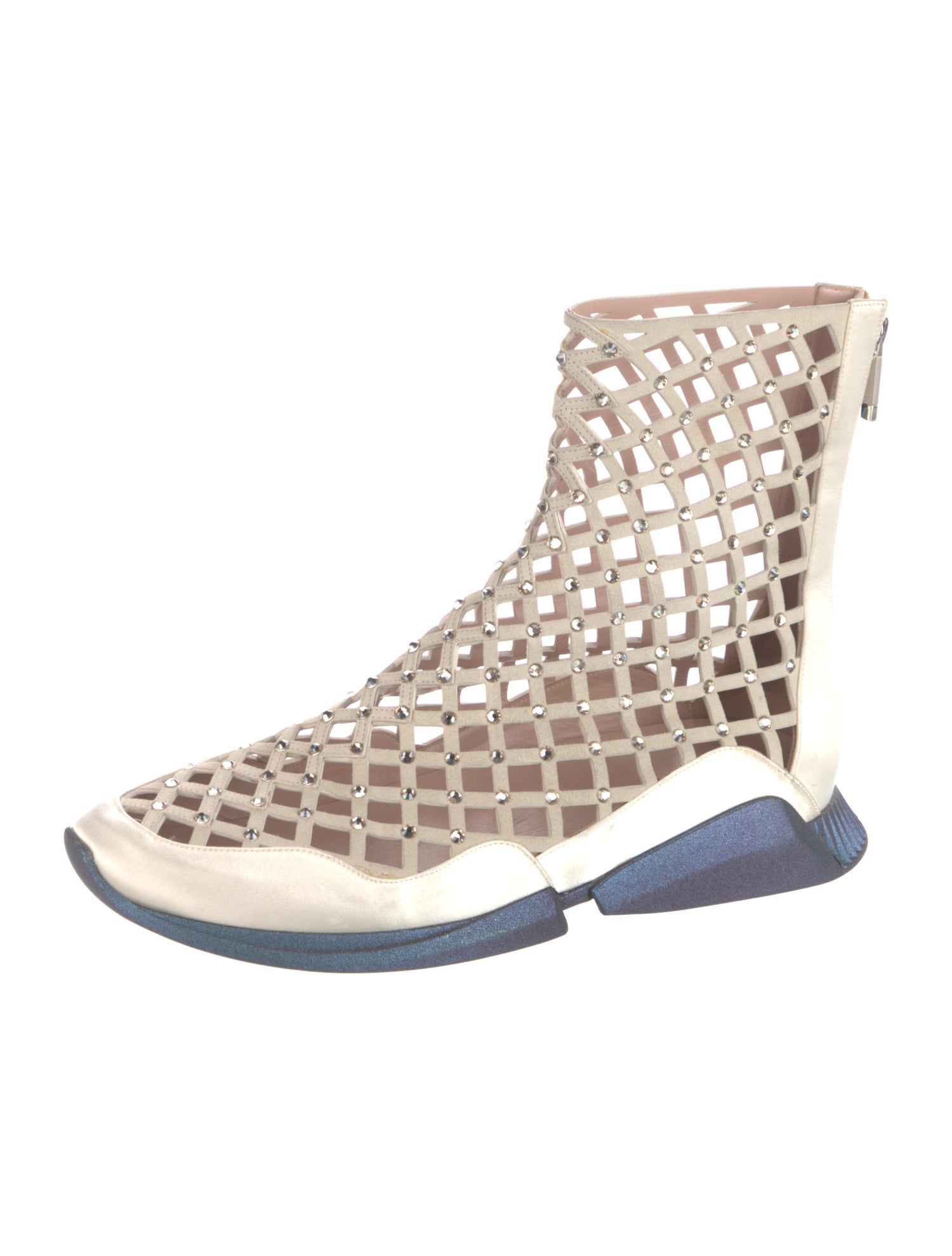 Giorgio Armani Leather Colorblock Pattern Boots