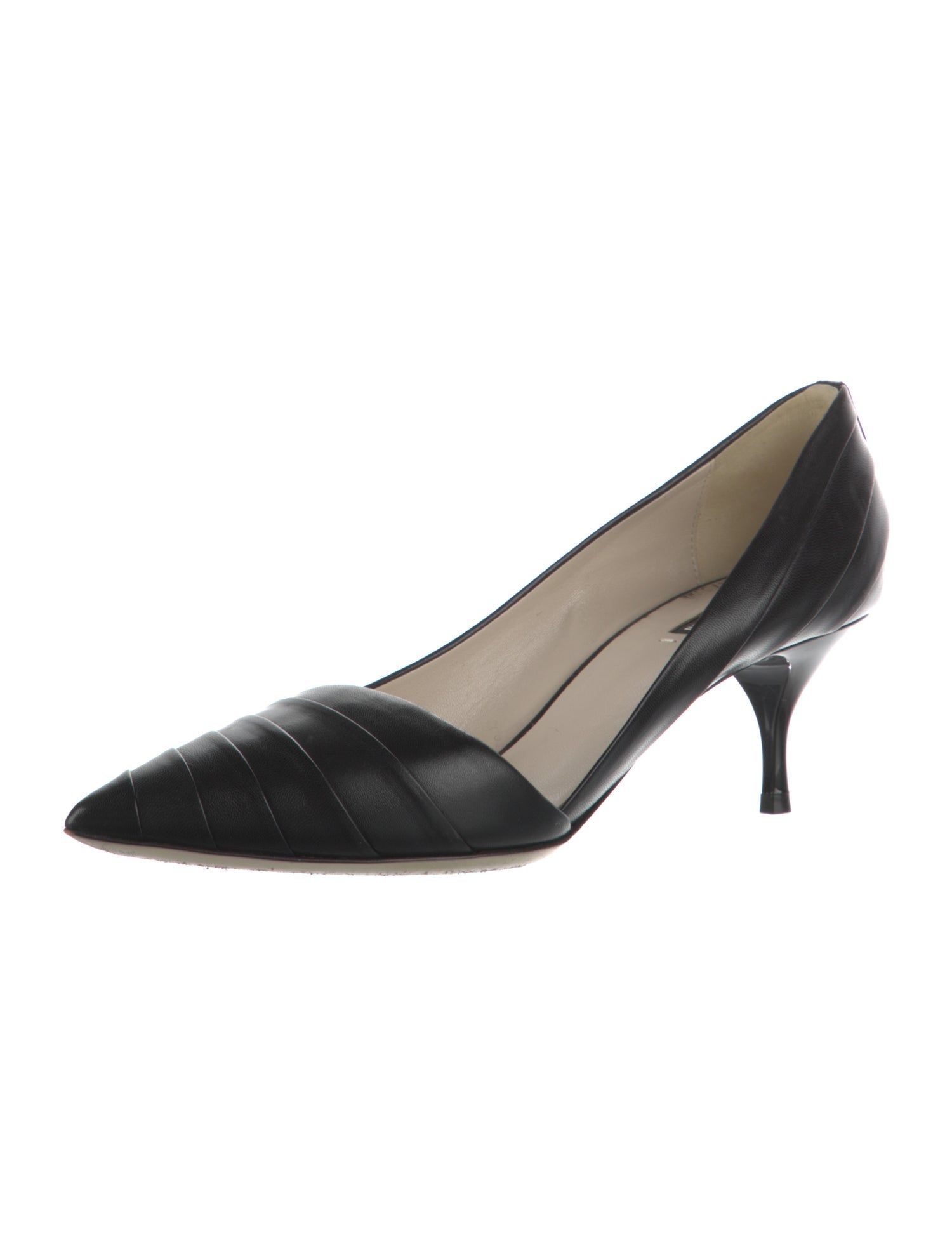 Giorgio Armani Leather D'Orsay Pumps