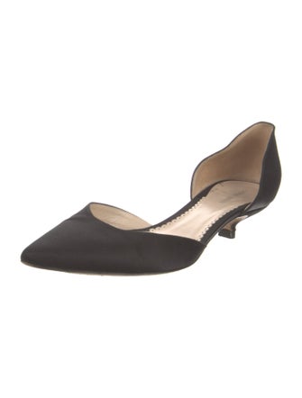 Giorgio Armani Satin D'Orsay Flats