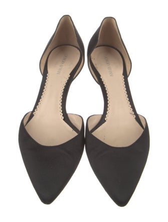 Giorgio Armani Satin D'Orsay Flats