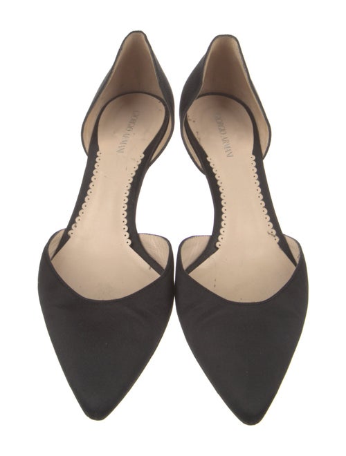 Giorgio Armani Satin D'Orsay Flats
