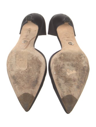 Giorgio Armani Satin D'Orsay Flats