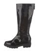 Giorgio Armani Patent Leather Rain Boots