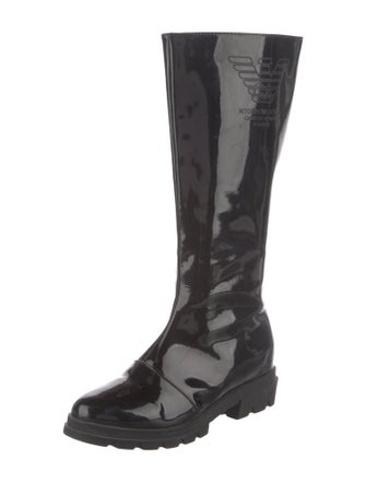 Giorgio Armani Patent Leather Rain Boots