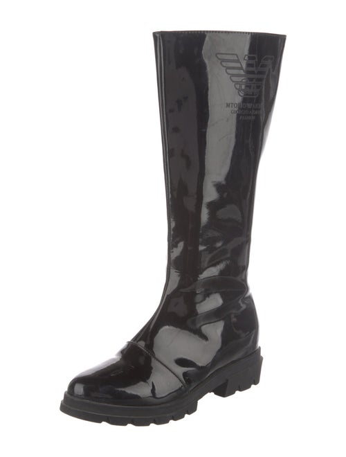 Giorgio Armani Patent Leather Rain Boots