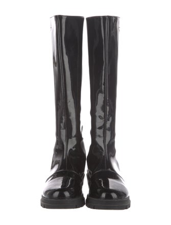 Giorgio Armani Patent Leather Rain Boots