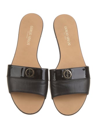 Giorgio Armani Leather Slides