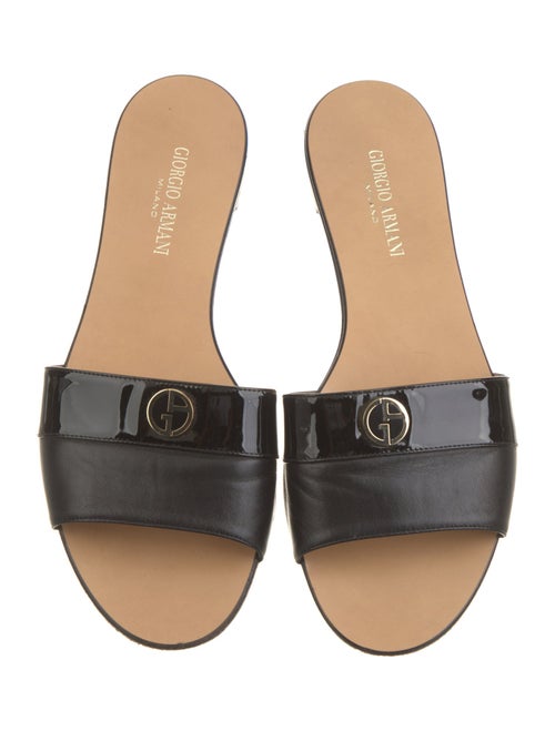 Giorgio Armani Leather Slides