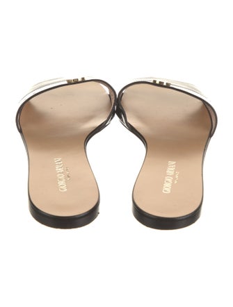 Giorgio Armani Leather Slides