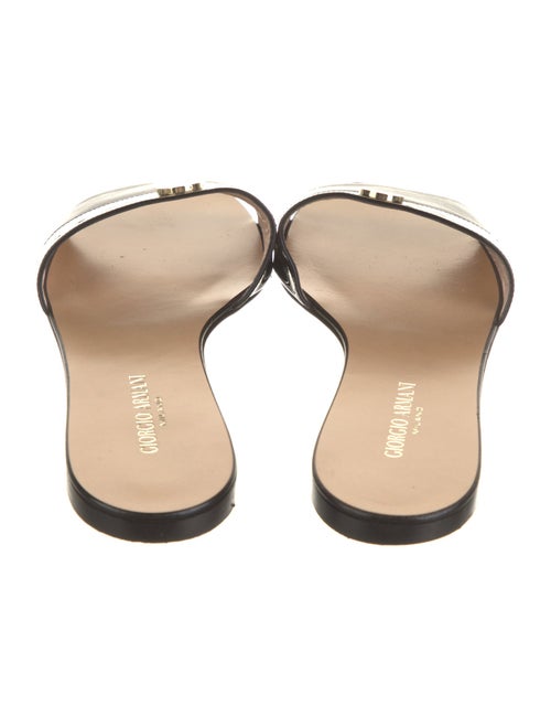 Giorgio Armani Leather Slides