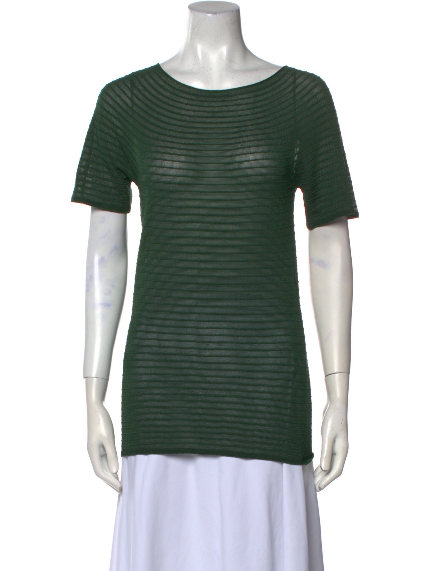 Giorgio Armani Bateau Neckline Short Sleeve T-Shirt