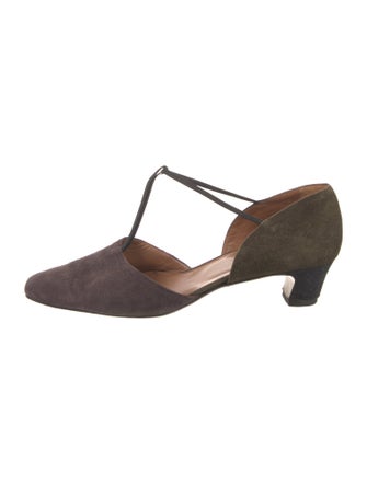 Giorgio Armani Suede T-Strap Pumps