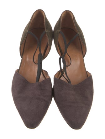 Giorgio Armani Suede T-Strap Pumps