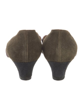 Giorgio Armani Suede T-Strap Pumps