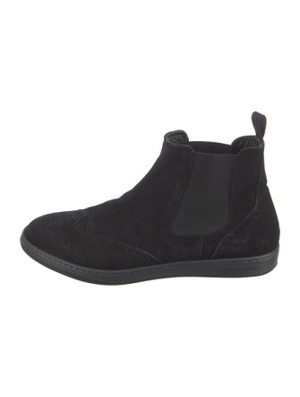 Giorgio Armani Suede Chelsea Boots