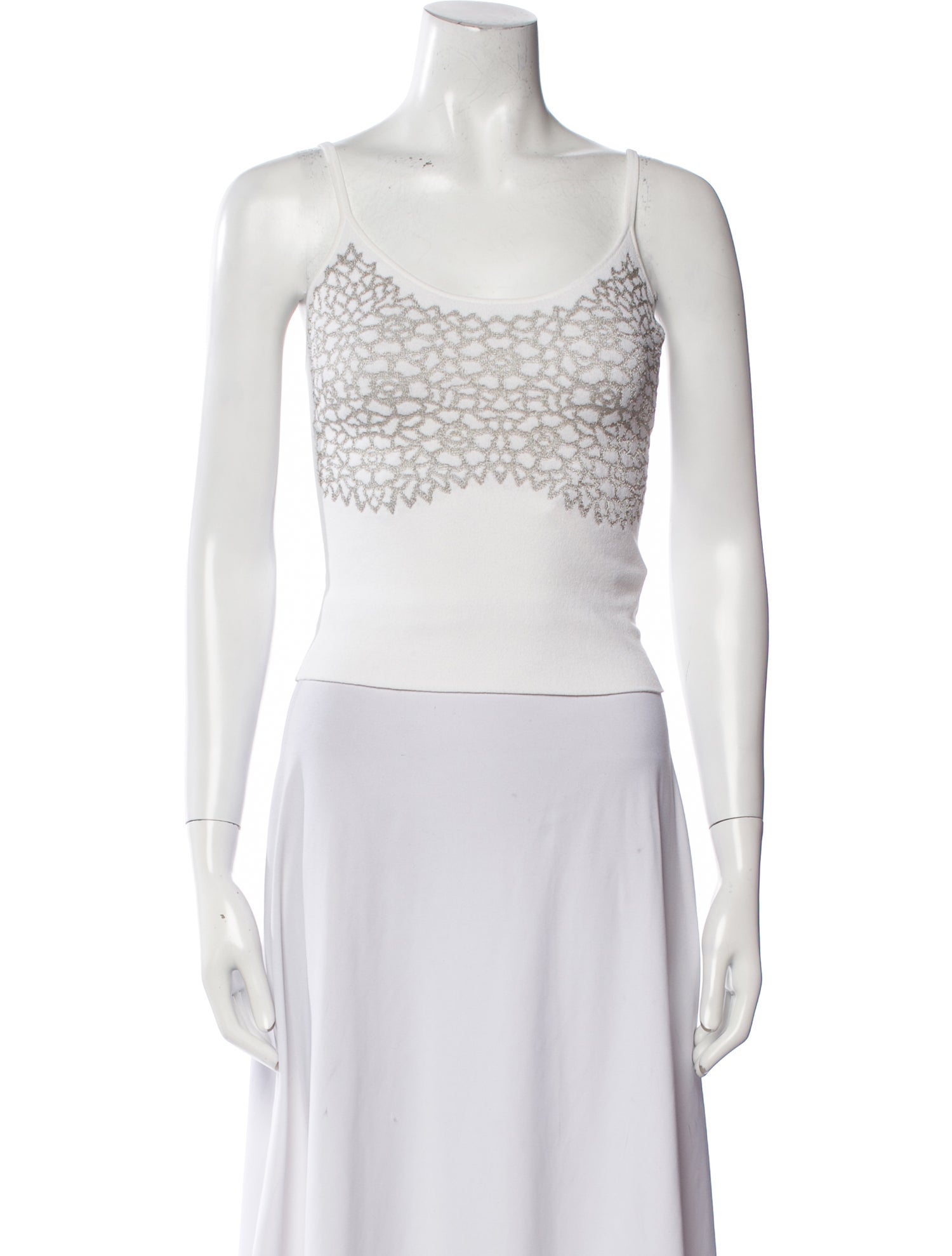 Giorgio Armani Scoop Neck Sleeveless Crop Top
