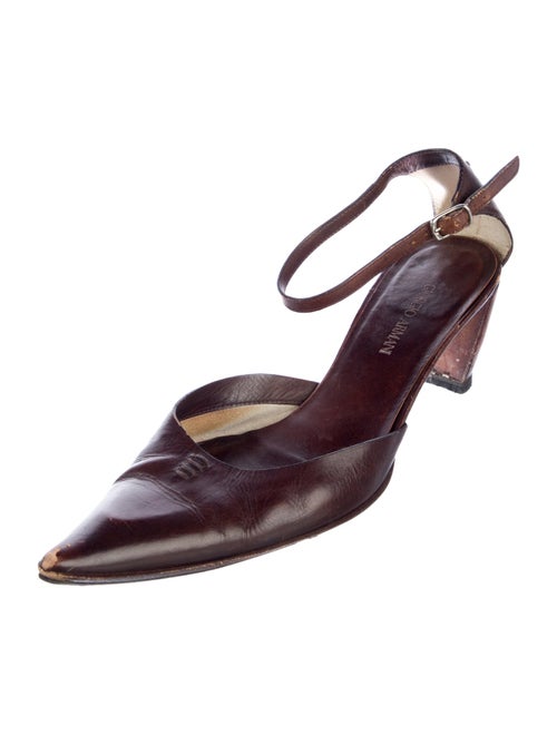 Giorgio Armani Leather Slingback Pumps