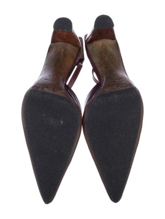 Giorgio Armani Leather Slingback Pumps