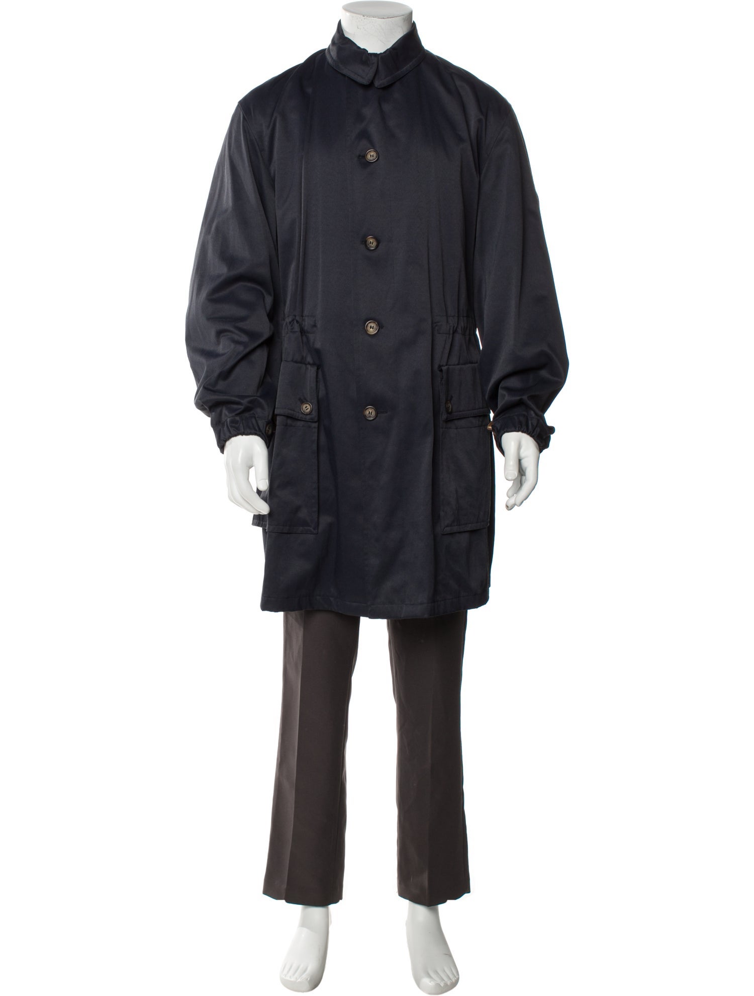 Giorgio Armani Trench Coat - Black Outerwear, Clothing