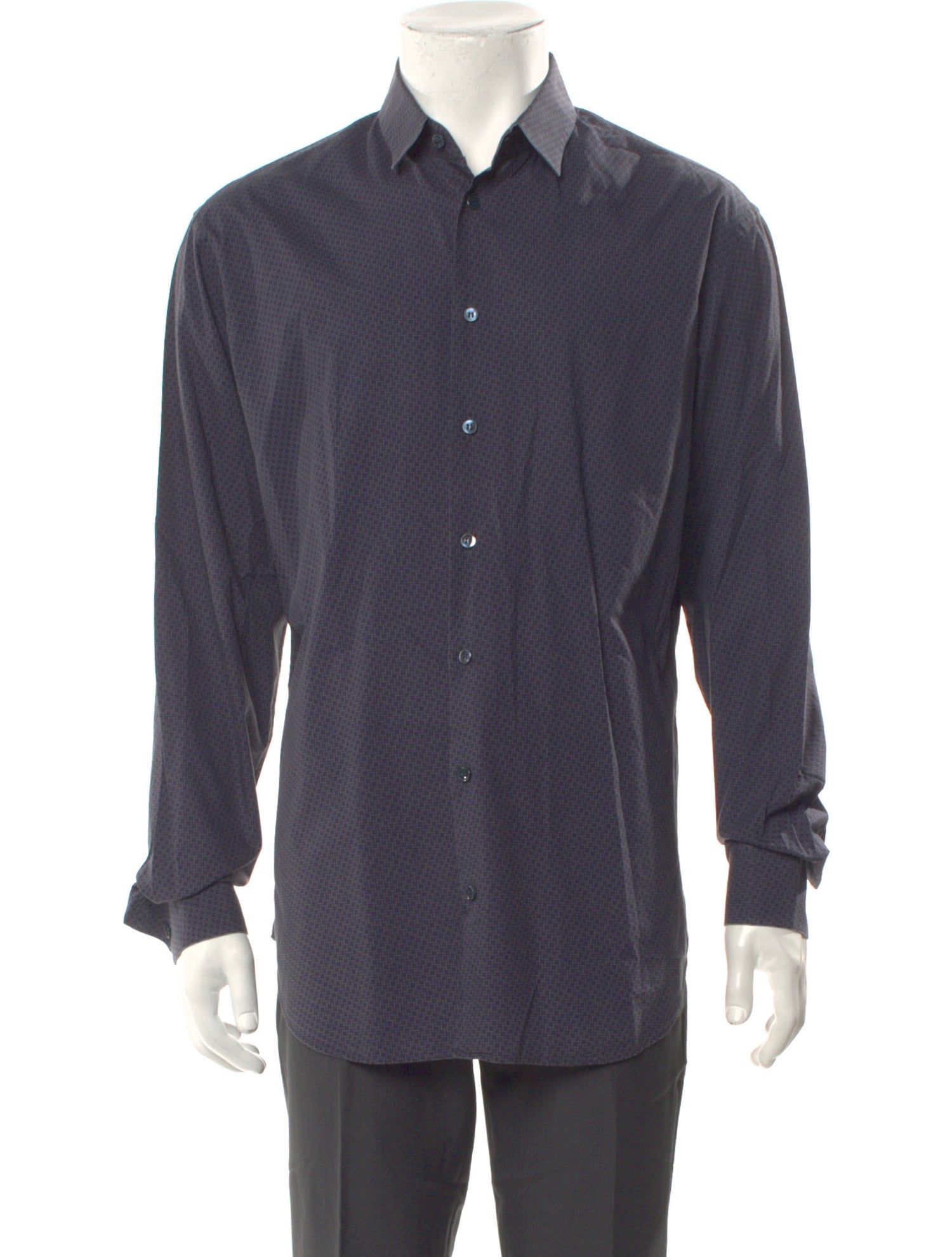 Giorgio Armani Polka Dot Print Long Sleeve Shirt