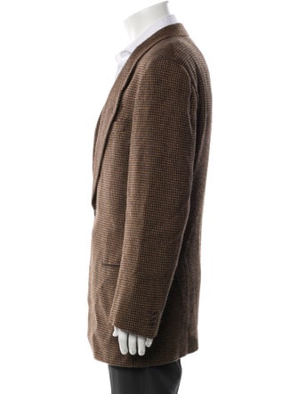 Giorgio Armani Cashmere Plaid Print Blazer