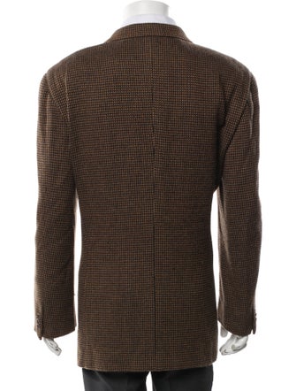 Giorgio Armani Cashmere Plaid Print Blazer