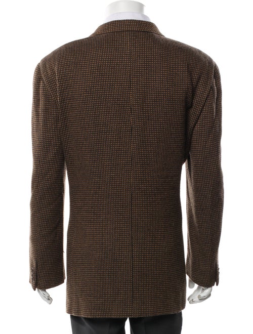 Giorgio Armani Cashmere Plaid Print Blazer