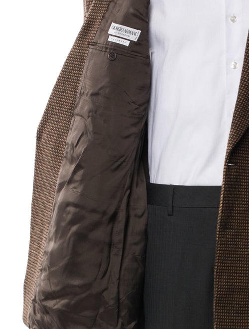 Giorgio Armani Cashmere Plaid Print Blazer