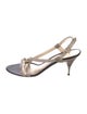 Giorgio Armani Leather Animal Print Slingback Sandals
