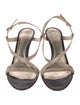 Giorgio Armani Leather Animal Print Slingback Sandals