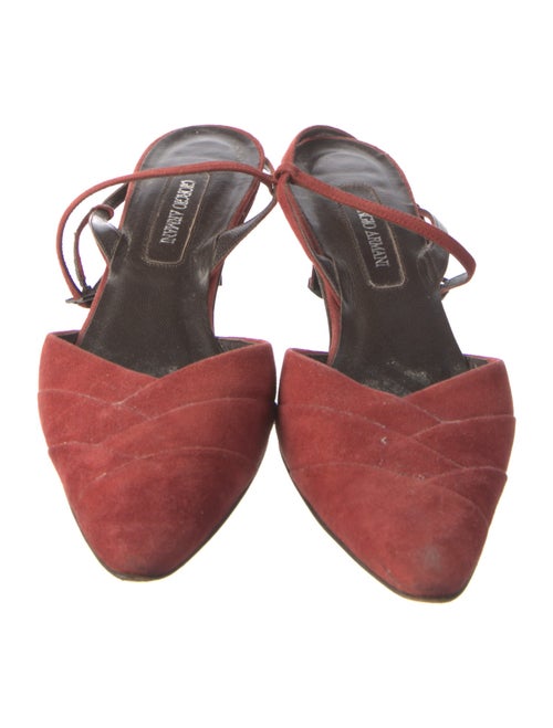 Giorgio Armani Suede Slingback Pumps